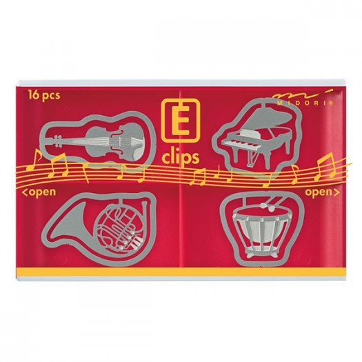 Spinacze do papieru Midori E-Clips Instrumenty muzyczne