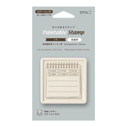 Pieczątka Midori Paintable Stamp Pre-inked Soft Color | Planowanie