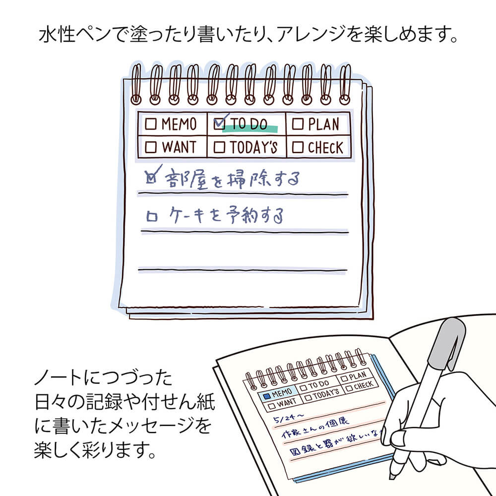 Pieczątka Midori Paintable Stamp Pre-inked Soft Color | Planowanie