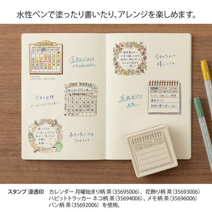 Pieczątka Midori Paintable Stamp Pre-inked Soft Color | Planowanie