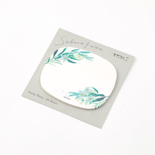 Midori Sakura Fusen Transparent Sticky Notes Leaves