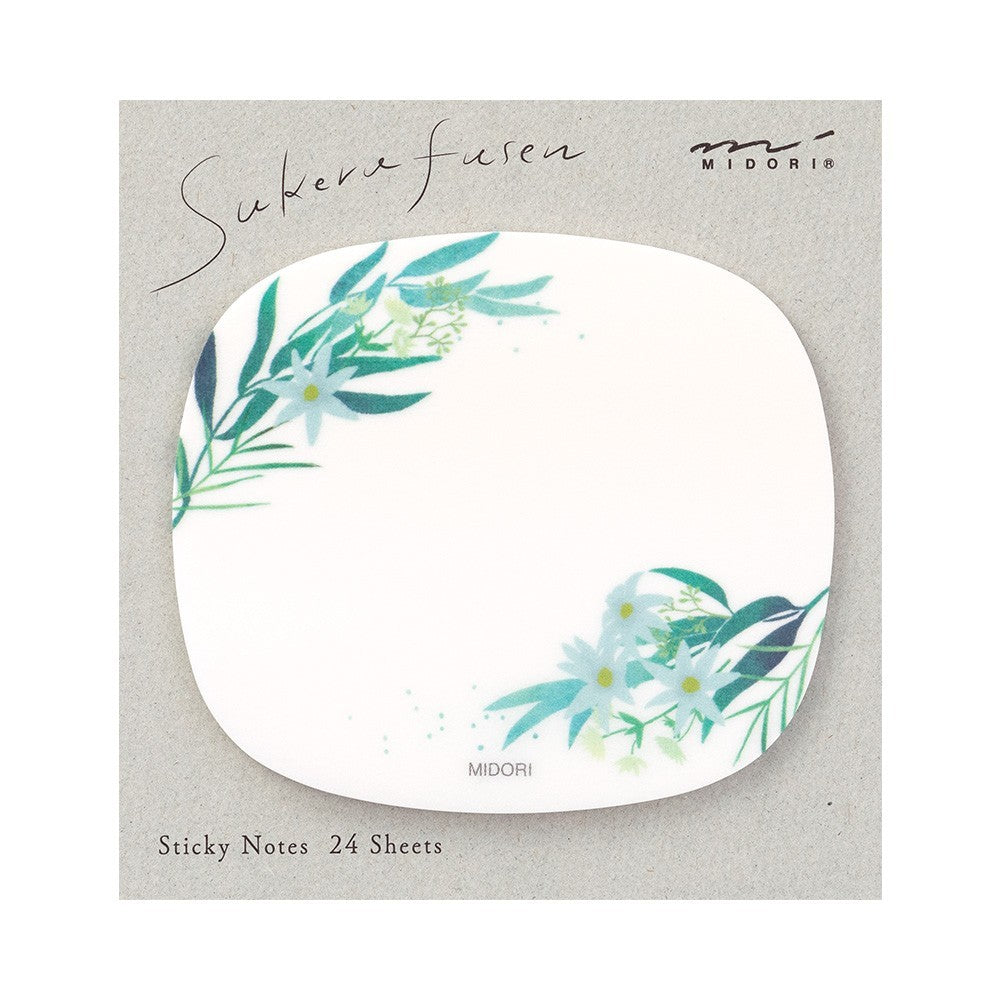 Midori Sakura Fusen Transparent Sticky Notes Leaves