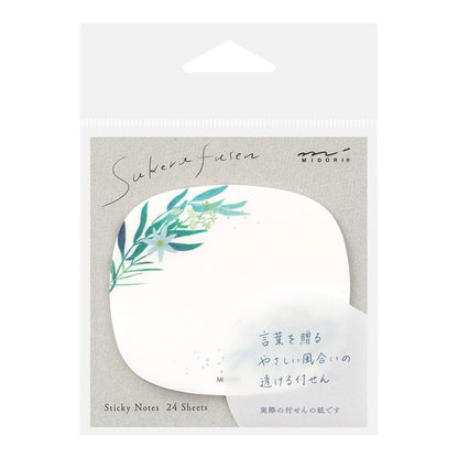 Midori Sakura Fusen Transparent Sticky Notes Leaves