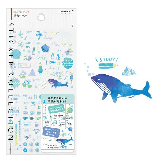 Midori Sticker Collection Color Blue