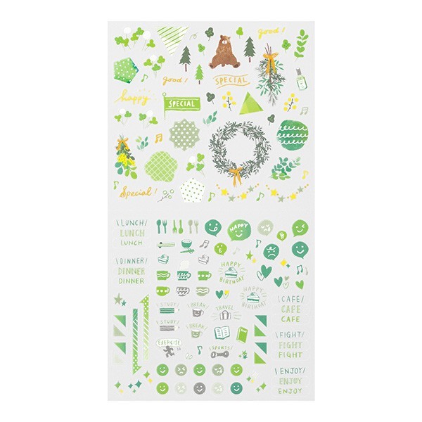 Midori Sticker Collection Green Color