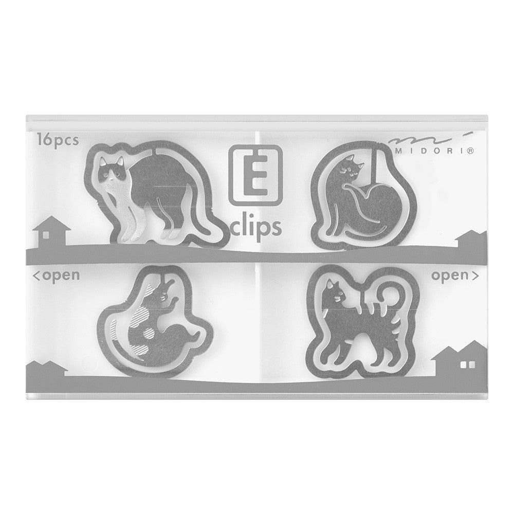 Spinacze do papieru Midori E-Clips Koty