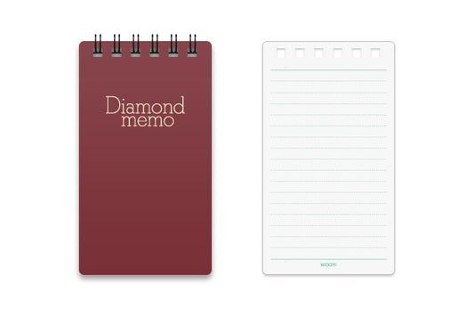 Midori Diamond Memo Red M