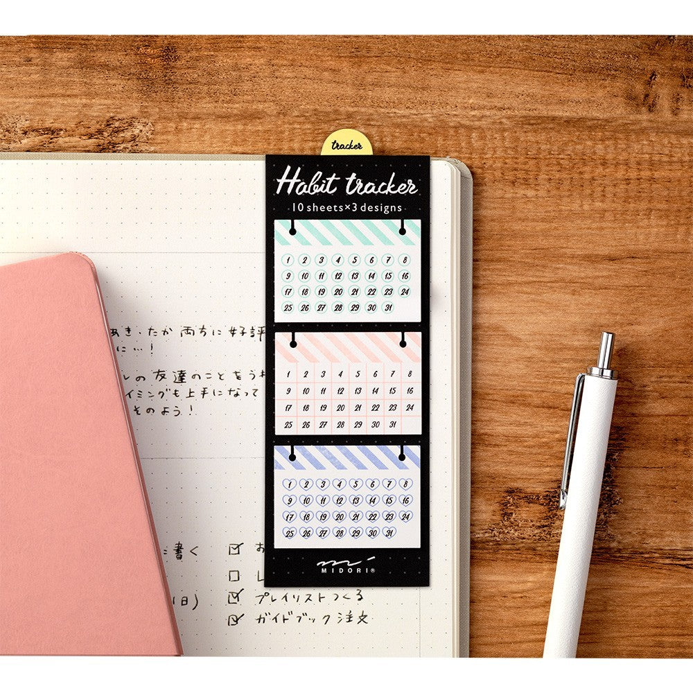 Midori Sticky Notes Journal Habit Trackers Colorful