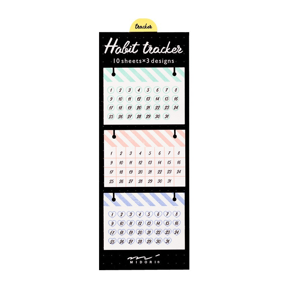 Midori Sticky Notes Journal Habit Trackers Colorful
