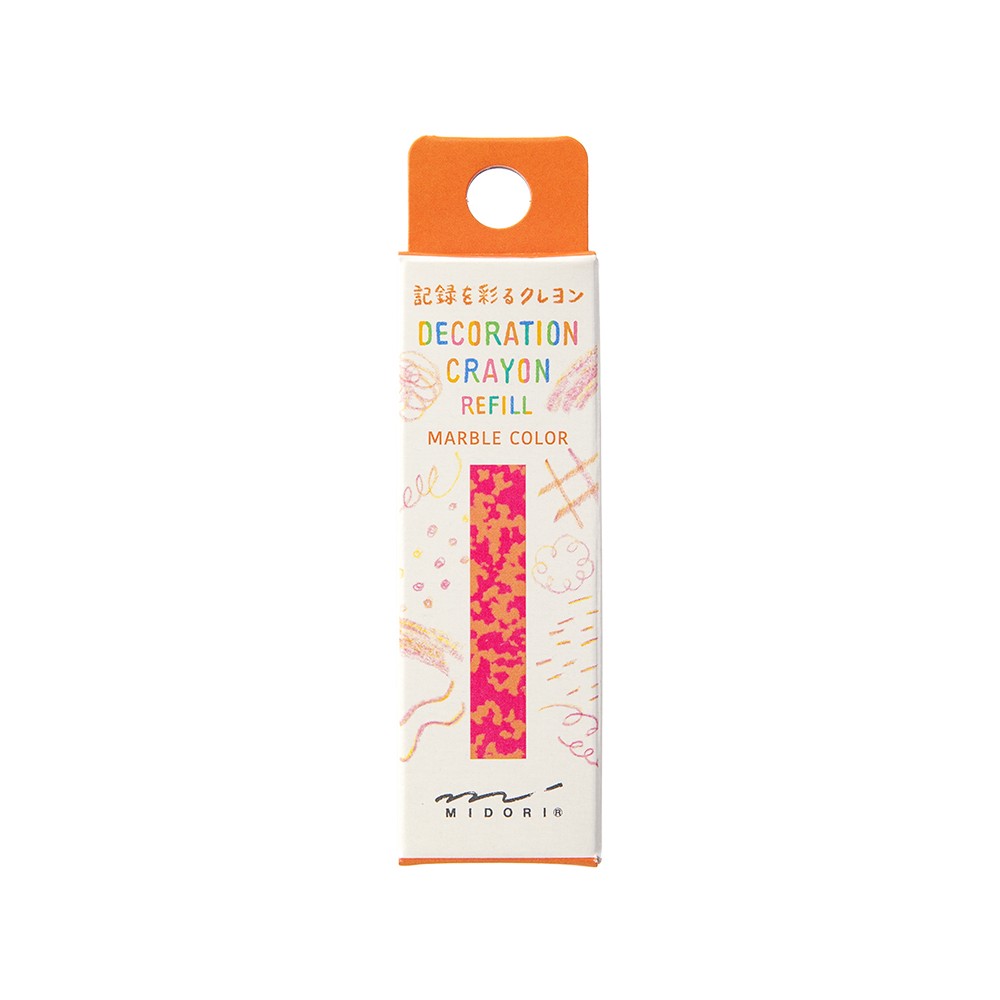 Midori Decorative Crayon Refill Pink-Orange