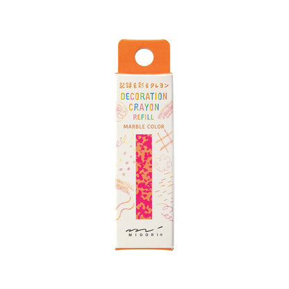 Midori Decorative Crayon Refill Pink-Orange