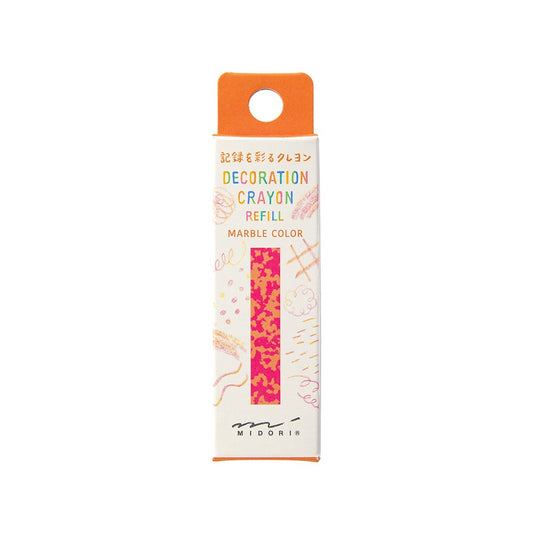 Midori Decorative Crayon Refill Pink-Orange