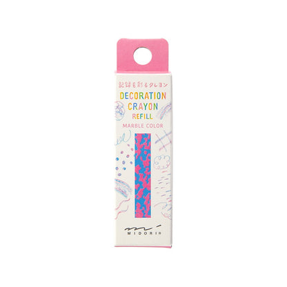 Midori Decorative Crayon Refill Pink and Blue