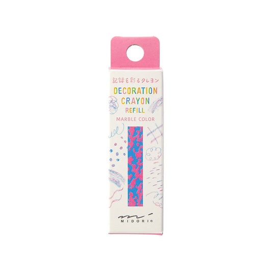 Midori Decorative Crayon Refill Pink and Blue
