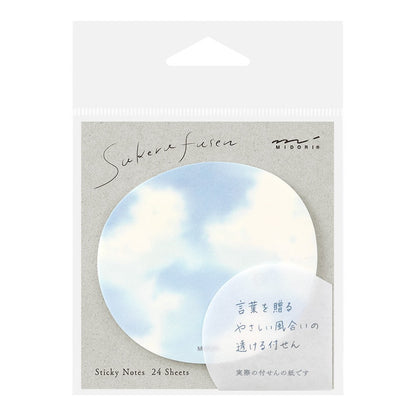 Midori Sakura Fusen Sticky Notes Blue Sky