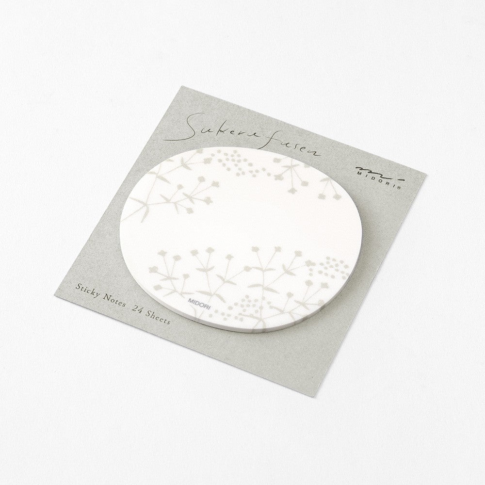 Midori Sakura Fusen Sticky Notes White flowers
