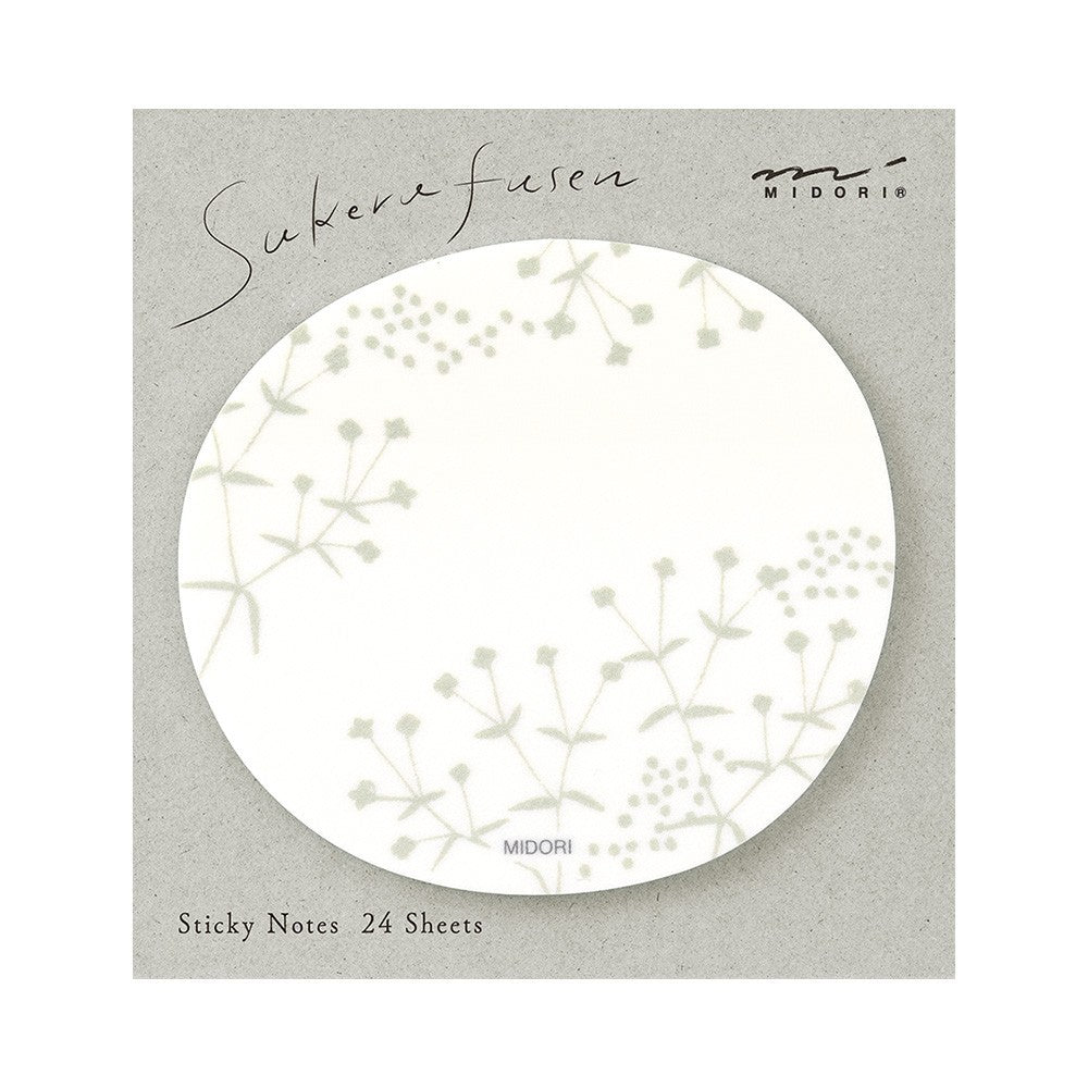 Midori Sakura Fusen Sticky Notes White flowers