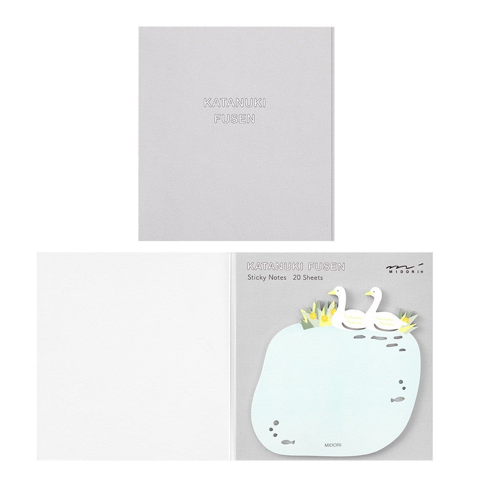 Midori Katanuki Fusen Sticky Notes Swan