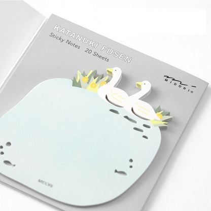 Midori Katanuki Fusen Sticky Notes Swan