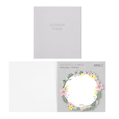 Midori Katanuki Fusen Wreath Sticky Notes