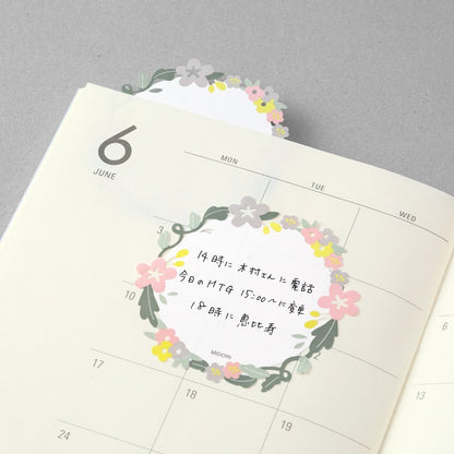 Midori Katanuki Fusen Wreath Sticky Notes