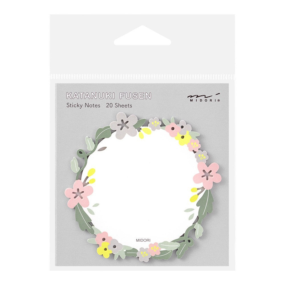 Midori Katanuki Fusen Wreath Sticky Notes