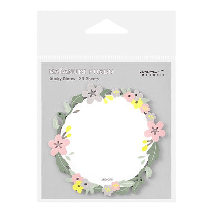 Midori Katanuki Fusen Wreath Sticky Notes