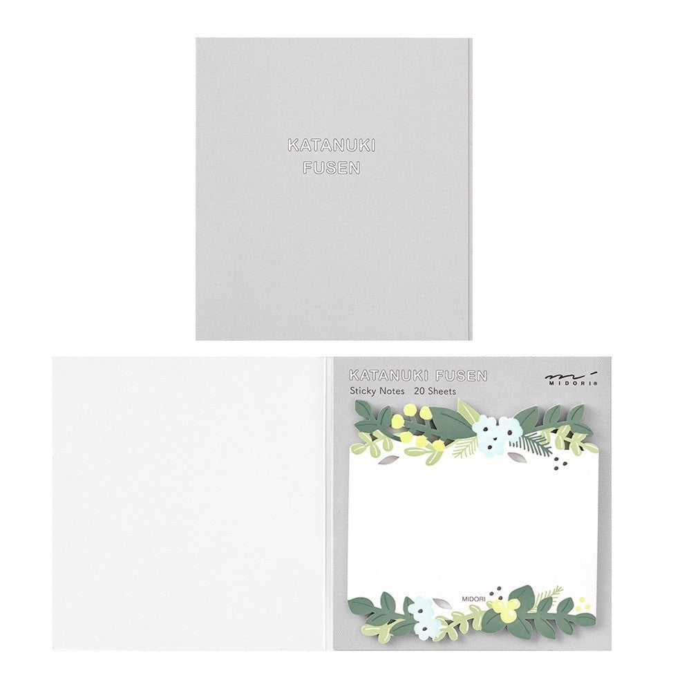 Midori Katanuki Fusen Sticky Notes Leaves