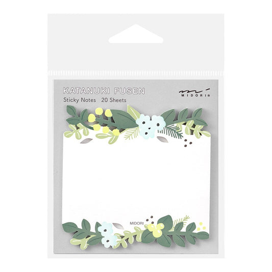Midori Katanuki Fusen Sticky Notes Leaves