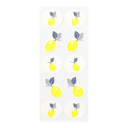 Midori 2504 Letterpress Stickers - Lemon