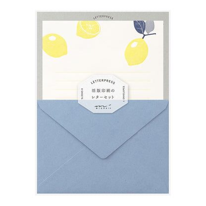 Midori 476 Letterpress Lemon Stationery