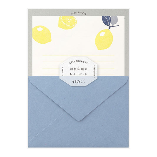 Midori 476 Letterpress Lemon Stationery