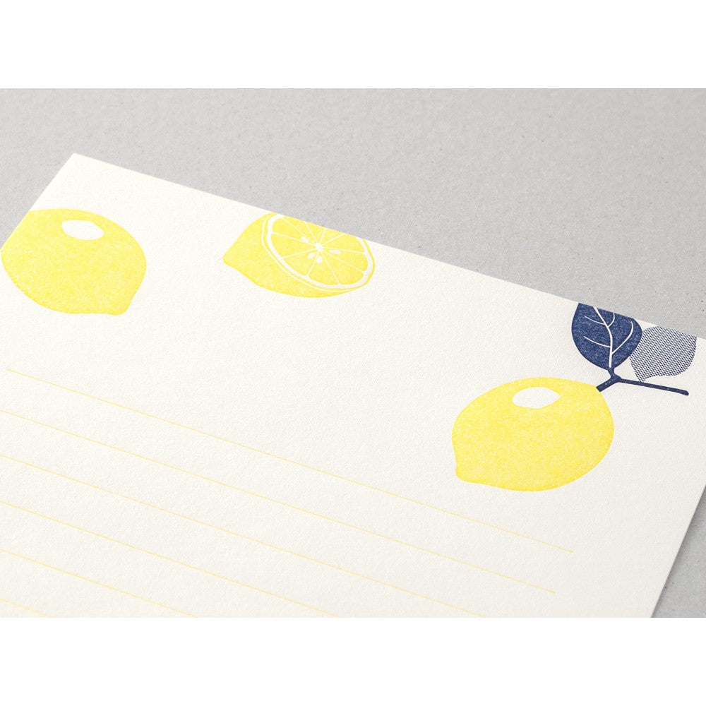 Midori 476 Letterpress Lemon Stationery