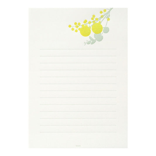 Midori 461 Letterpress Yellow Bouquet Stationery