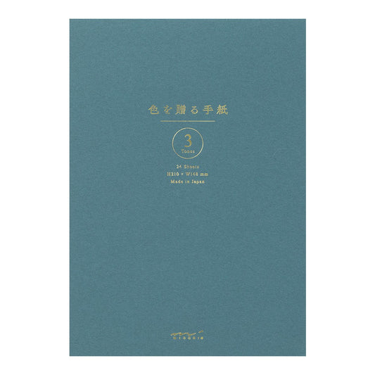Midori Giving a Color A5 Letter Paper Blue