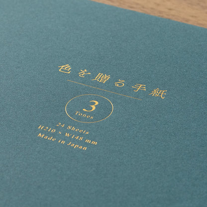 Papier listowy Midori Giving a Color A5 Niebieski