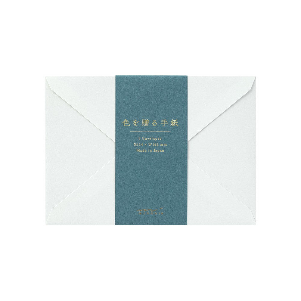 Midori Giving a Color Envelopes 162x114mm Blue