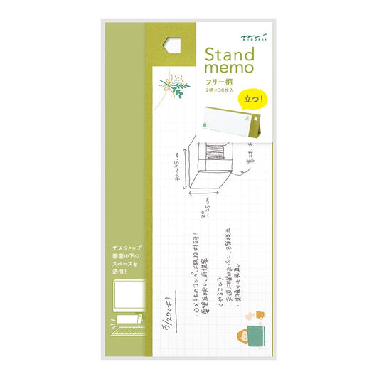 Notes poziomy Midori Stand Memo Pad w Kratkę
