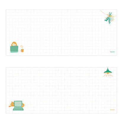 Midori Stand Memo Pad Horizontal Grid Notes