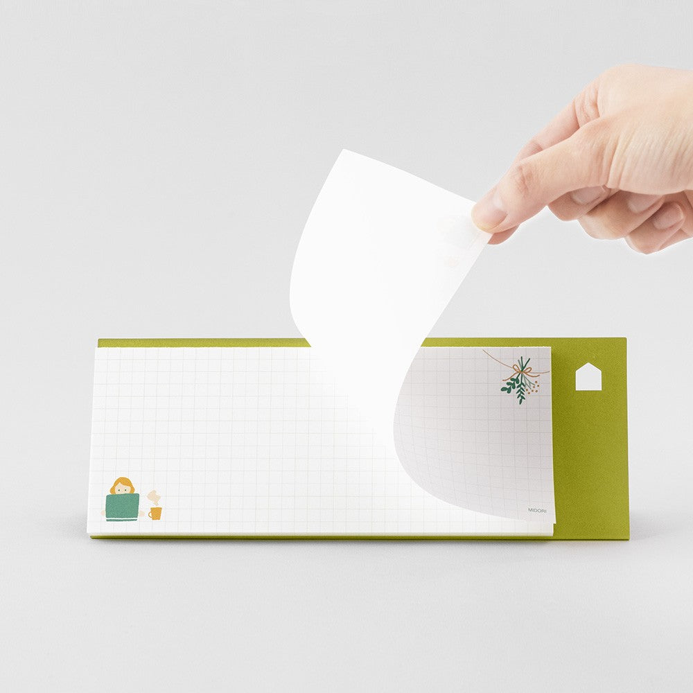 Midori Stand Memo Pad Horizontal Grid Notes