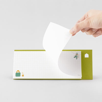 Midori Stand Memo Pad Horizontal Grid Notes