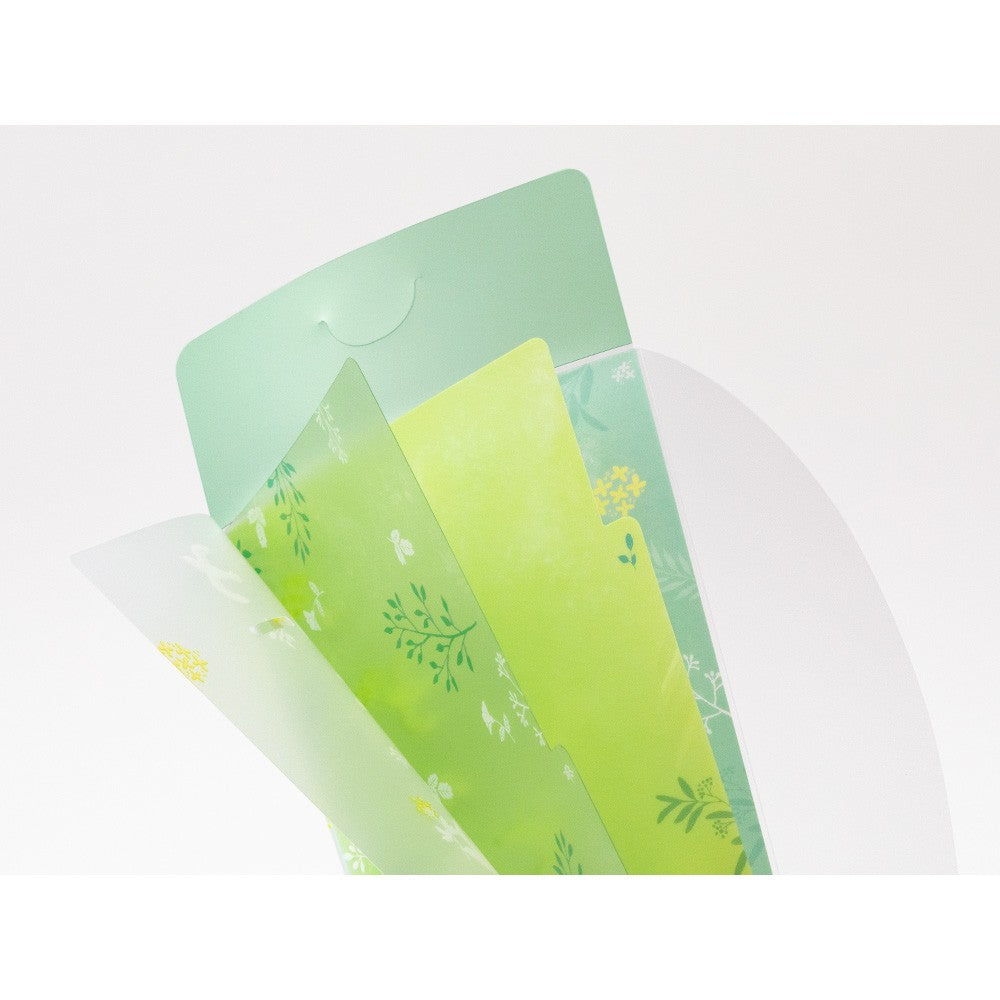 Midori A5 Slim folder with flap | White birds