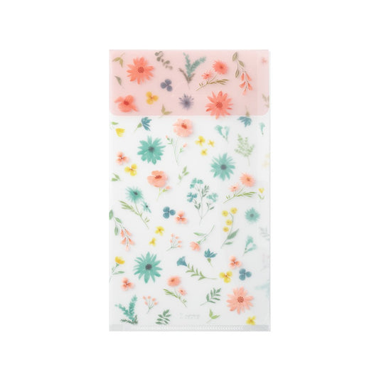 Midori A5 Slim Folder with Flap | Flowers