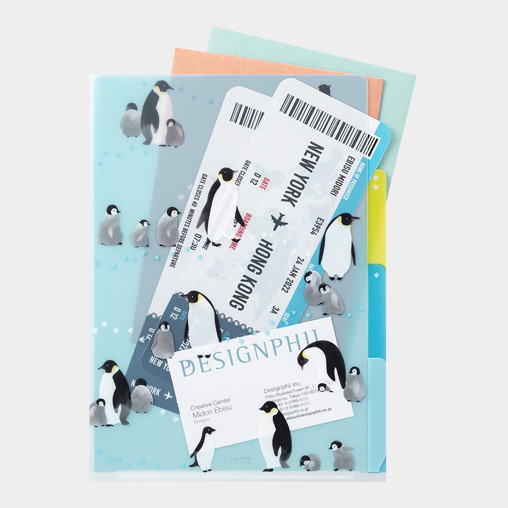 Midori A5 Folder | Penguins
