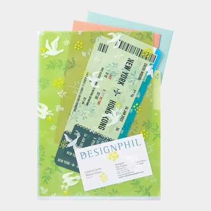 Midori A5 Folder | White Birds