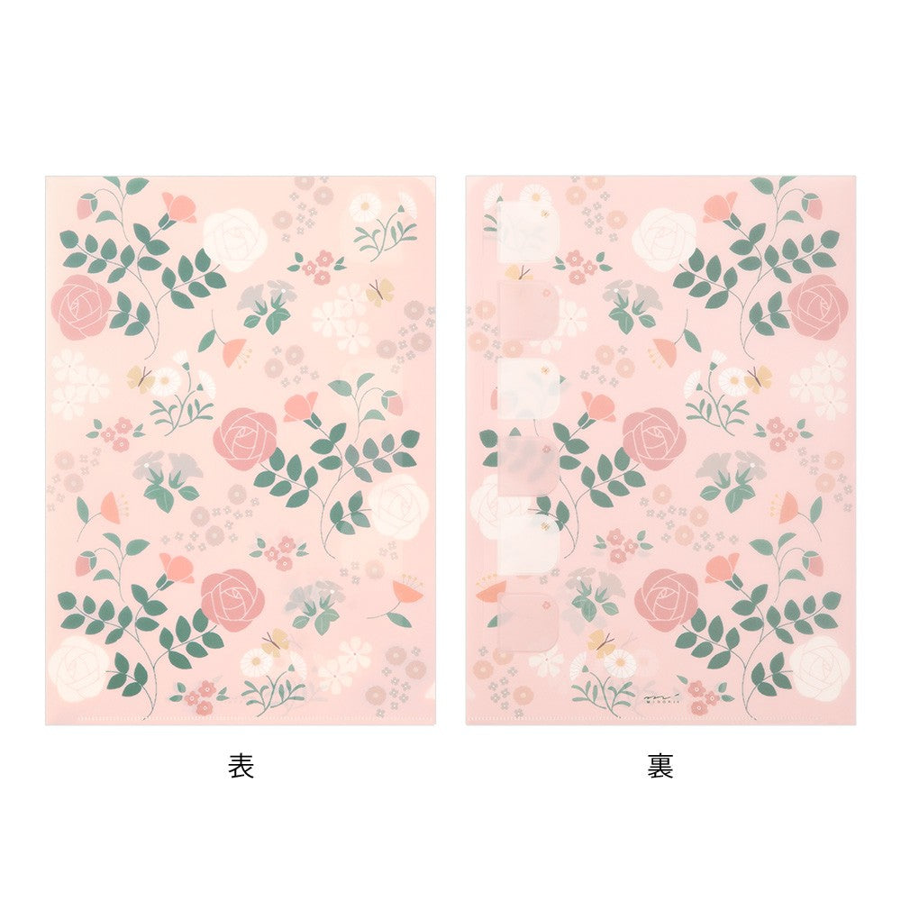 Midori Index Clear Folder A4 | Flowers
