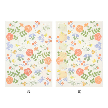 Midori Index Clear Folder A4 | Flowers