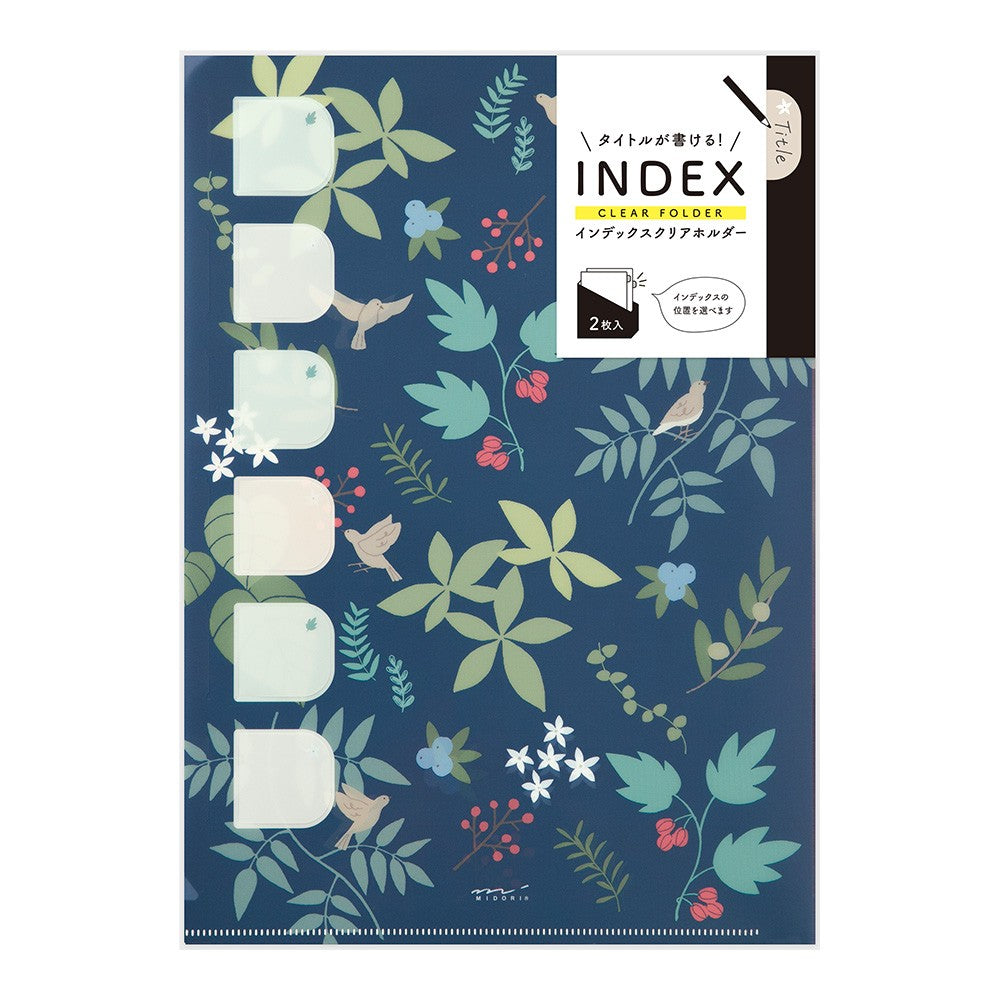 Midori Index Clear Folder A4 | Rośliny
