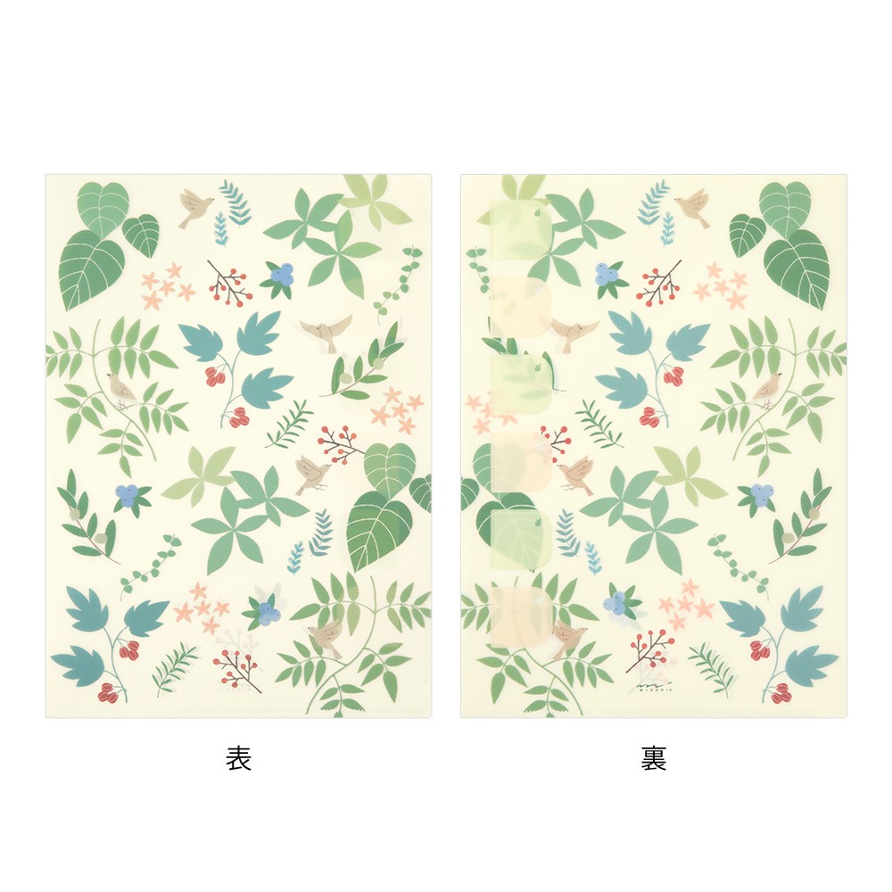 Midori Index Clear Folder A4 | Rośliny