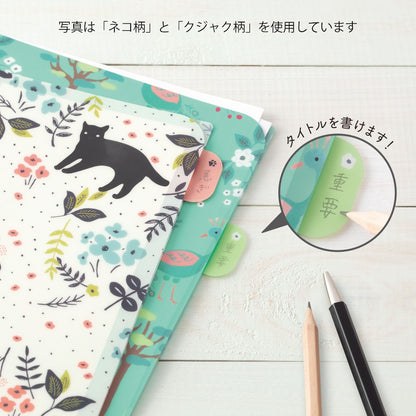 Midori Index Clear Folder A4 | Rośliny